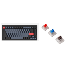 Клавиатура проводная, Q1-M1,RGB подсветка,красный свитч,84 кнопоки, цвет черный