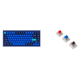 Клавиатура проводная, Q1-O1,RGB подсветка,красный свитч,84  кнопоки, цвет синий