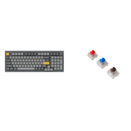 Клавиатура проводная, Q5-N1,RGB подсветка,красный свитч,100 кнопок, цвет серый