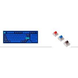 Клавиатура проводная, Q5-O3,RGB подсветка,коричневый свитч,100 кнопок, цвет синий