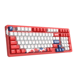 Клавиатура механическая беспроводная Dareu A98 Pro Sailing-Red, Tri-mode, switch BlueSky V3 (linear), RU/ENG